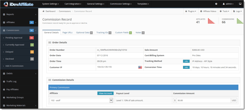 WPMU pro sites commission